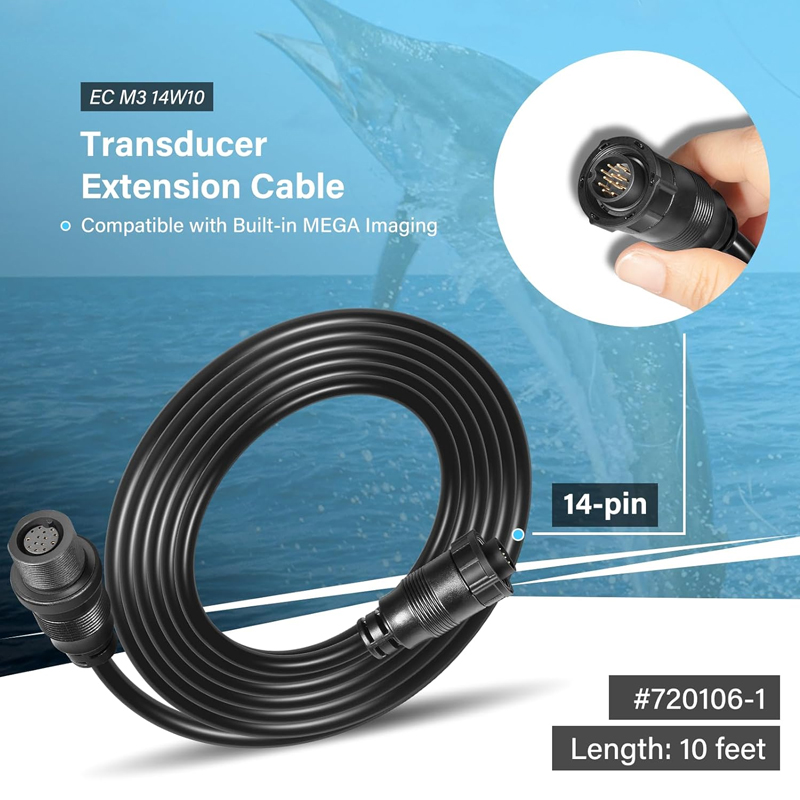 Fish Finder Transducer - Cabo de Extensão para Transdutor 10