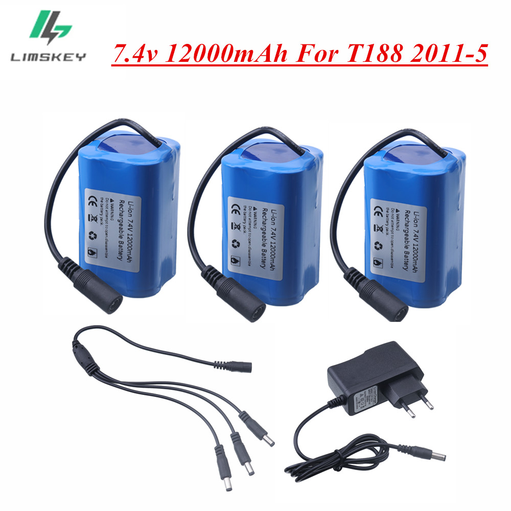 Bateria de 7.4v 12000mah com c - Fish Finder Charger avaliação e preço