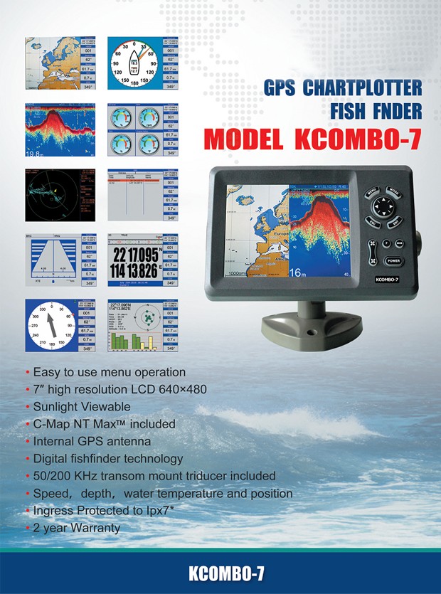 Kcombo-7 7 polegadas ONWA GPS  - Fishing Gps avaliação e preço