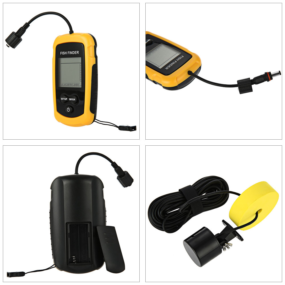 Sonda de Pesca Portátil com Al - Fish Finder Transducer avaliação e preço